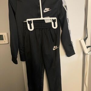 Nike Kids Black Joggers with White Logo